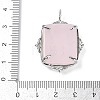 Natural Rose Quartz Pendants G-I381-01P-03-3