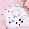 32Pcs 8 Colors Brass with Glass Charms KK-SC0003-58-4