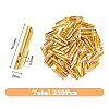 250Pcs Brass Folding Crimp Ends KK-FH0005-94-2