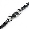 Trendy Men's 201 Stainless Steel Wheat Chain Necklaces NJEW-L043B-45B-3
