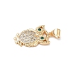 Brass Micro Pave Cubic Zirconia Pendants KK-L254-03G-2