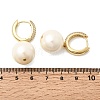 Round Brass Micro Pave Clear Cubic Zirconia Hoop Earrings EJEW-H180-01A-G-5