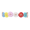 Acrylic Sewing Buttons Beaded Bracelets BJEW-JB12742-2