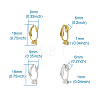 Brass Clip-on Earring Converters Findings KK-TA0007-21-8