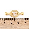 Brass Fold Oval Clasps KK-P302-05G-3