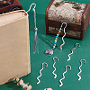 40Pcs Tibetan Style Alloy Wavy Bookmarks FIND-GA0008-48-4