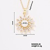 Fashionable Brass Clear Cubic Zirconia Pendant Cable Chain Necklaces for Women FN2830-4-2