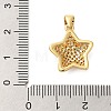 Brass Micro Pave Cubic Zirconia Pendants KK-A228-03G-3