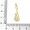 Brass Micro Pave Clear Cubic Zirconia Pendants KK-D289-01G-14-4