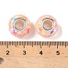 Transparent Resin Rondelle European Beads RESI-S023-13-3