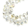 Electroplate Transparent Glass Beads Strands EGLA-N002-45-3