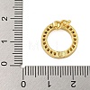 Rack Plating Brass Micro Pave Clear Cubic Zirconia Twister Clasps KK-F876-06G-02-3