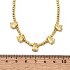 Brass Pave Cubic Zirconia Teardrop Pendant Round Beaded Necklaces NJEW-C121-01G-03-5