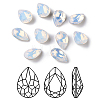 Faceted Teardrop K9 Glass Rhinestone Cabochons RGLA-I001-10x7mm-031-1