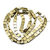 Electroplate Non-magnetic Synthetic Hematite Beads Strands G-S352-39-2