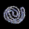 Electroplate Transparent Glass Beads Strands EGLA-Q133-01A-13-2