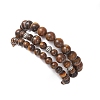 Adjustable Natural Tiger Eye Stretch Stackable Bracelets BJEW-JB13030-5