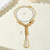 Brass Flower Hexagon Mittens Bracelets for Women XB1526-2
