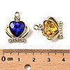 UV Plating Alloy Rhinestone Pendants FIND-A054-03G-3