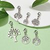 6Pcs Tree of Life Alloy Pendants Decorations HJEW-JM01406-4