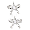 Brass ABS Imitation Pearl Pendants KK-P349-16P-1