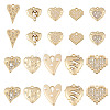 Biyun 20Pcs 10 Style Alloy Rhinestone Pendant FIND-BY0001-12-8