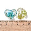 Transparent Resin & Dyed Natural Shell Beads RESI-G119-09-3