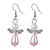 Platinum Alloy & Plastic Dangle Earrings EJEW-JE05599-3