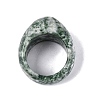 Natural Green Spot Jasper Finger Rings for Unisex G-Q601-19B-2