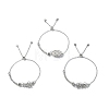 Adjustable 304 Stainless Steel Macrame Pouch Bracelet Making for Stone Holder AJEW-JB01191-02-1