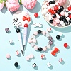 33Pcs 5 Styles Silicone Focal Beads SIL-YW0002-60-4