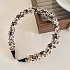 Plastic with Polyester Hair Bands OHAR-B007-04B-1