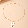 Alloy Enamel Animal Pendant Necklaces WG5B2A2-06-1