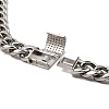 304 Stainless Steel Cuban Link Chain Necklaces NJEW-D050-01E-P-3