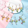 Vortex Spiral Glass Dangle Earrings EJEW-JE06861-1