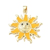 Brass Micro Pave Cubic Zirconia Pendants KK-P345-27G-1