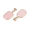 Natural Rose Quartz Pendants G-N349-04H-G-2