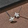 Brass Stud Earrings for Women EJEW-F403-03P-2