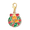 Christmas Alloy Enamel Pendant Decorations HJEW-JM03649-4