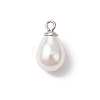 Natural Cultured Freshwater Pearl Teardrop Pendants PALLOY-JF03360-2