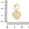 Brass European Dangle Charms KK-B159-02G-3