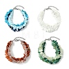 Natural & Synthetic Mixed Gemstone Chips Beaded Multi-strand Bracelets for Women BJEW-JB13986-2