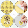 Gold Foil Paper Picture Stickers STIC-WH0030-005-3