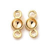 Flat Round Brass Rhinestone Connecter Settings KK-P340-06A-G-1