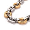 Vacuum Plating 304 Stainless Steel Oval Link Chains Necklace STAS-E160-13GP-3
