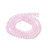 Baking Paint Transparent Glass Beads Strands X-DGLA-A034-J4MM-D09-2