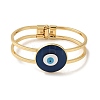 Rack Plating Brass Enamel Evil Eye Hollow Bangles for Women BJEW-H607-01G-01-2