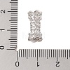 Rack Plating Brass Micro Pave Clear Cubic Zirconia Screw Clasps KK-S384-24P-02-3