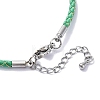 Polyester Cord Braided Bracelet Makings MAK-Z003-01P-22-3