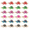 24Pcs 6 Colors Alloy Enamel Connector Charms ENAM-TA0001-58-8